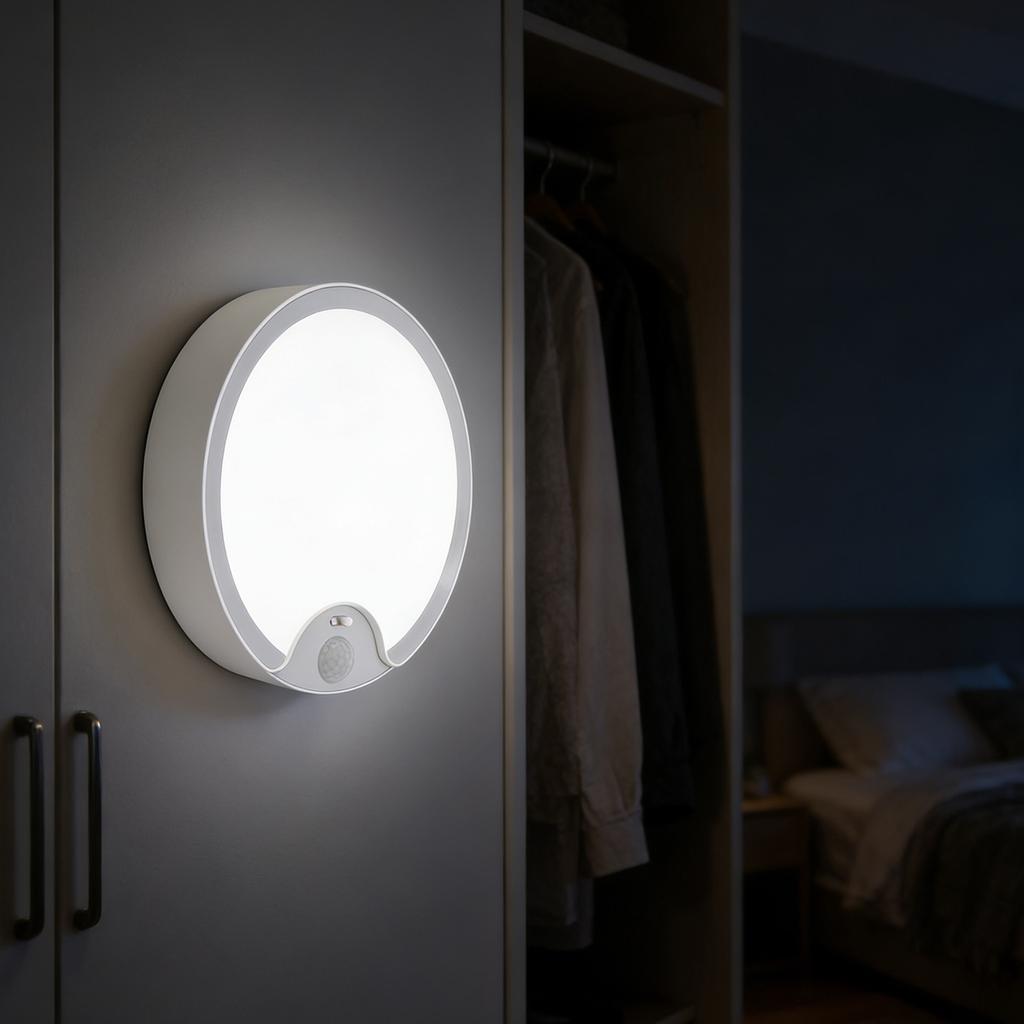 Motion Sensor Ceiling Light Battery Powered Night Light LED Wall Lamp for Hallway Bathroom Bedroom