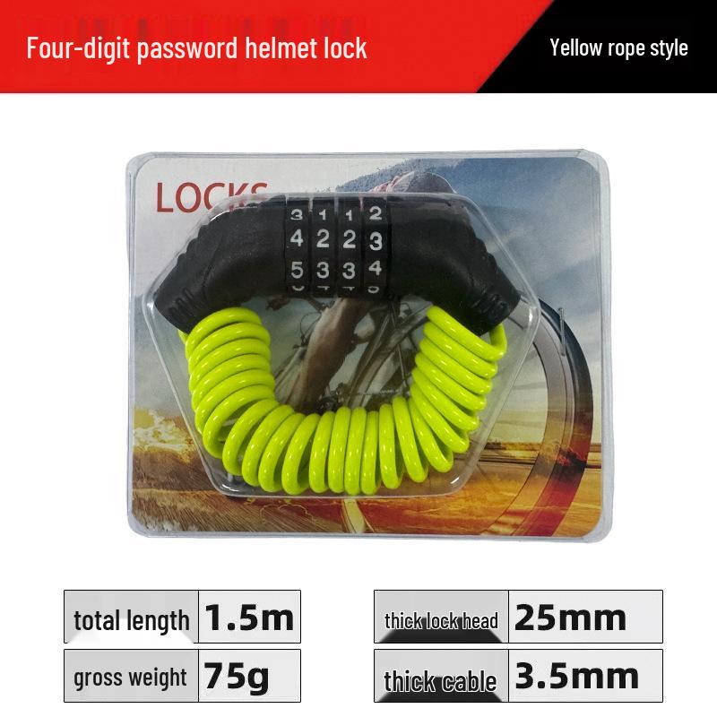 Universal Electric Vehicle Helmet Lock with Key Hook for Motorcycle Safety