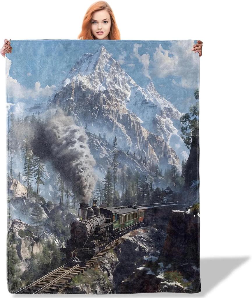 1PC Cute Animal White Rabbit Throw Thin Blanket Gifts for Couch Bed Car Home Camping for Bunny Dogs Panda Lovers all season use