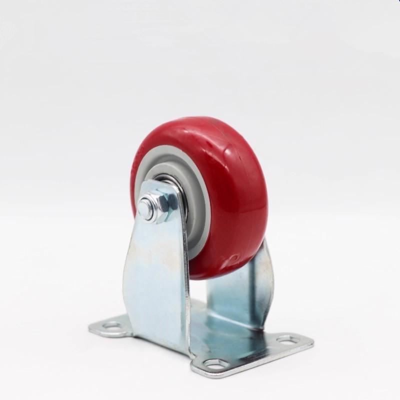 Jiangqing 3-inch Polyurethane Swivel Caster Wheels - Medium-duty, Wear-resistant, Silent Dolly & Push Car Wheels.