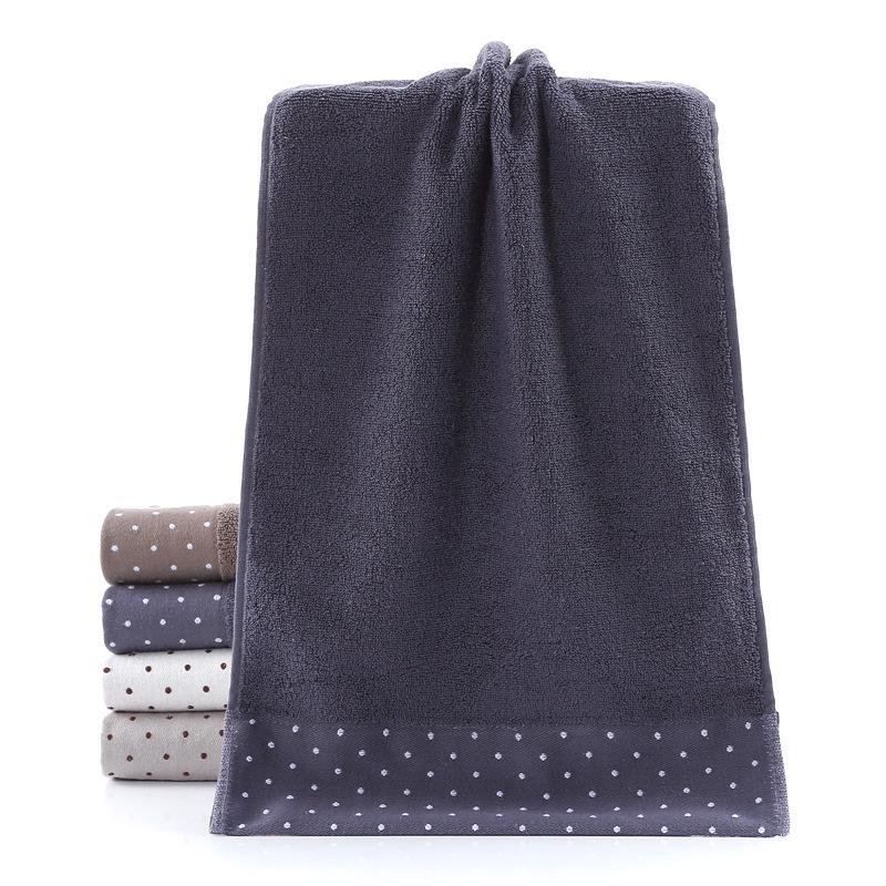 

Soft Cotton Face Towel with Multicolor Polka Dots 35*75 cm темно-серого