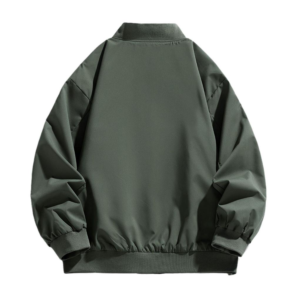 Men's Casual Jacket Spring and Autumn New Stand-up Collar Trendy Baseball Jersey Short Trench Coat Men's Clothing