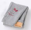 1W Girls' Fleece-Lined Warm Leggings - Autumn/Winter Style, Small & Medium Sizes, One-Piece Outerwear Pants