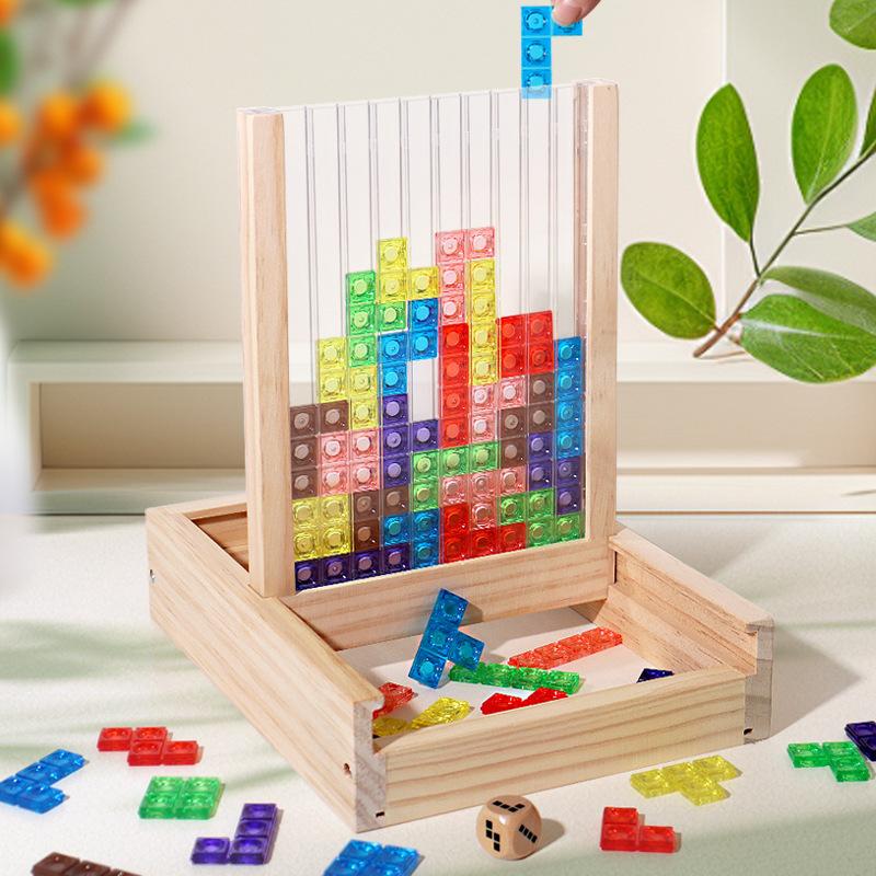 

Children s three-dimensional Tetris puzzle game thinking training hands-on brain benefit intellectual development building block toys
