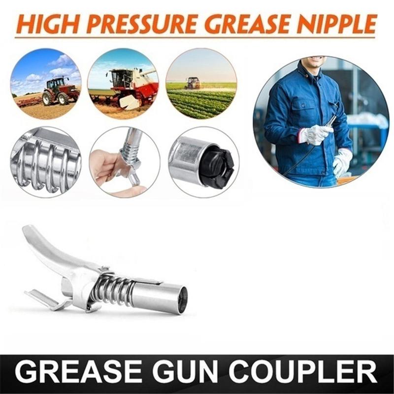 Buy 1/8 NPT Grease Gun Coupler Zerk 10000psi Grease Coupler Fitting Tip