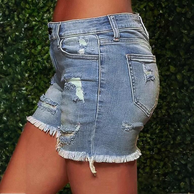 Women's Denim Classic Versatile High Waist Fashionable Shorts