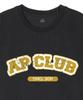 ASTRAL PROJECTION [Oversized] Ap Club 13-Count Cotton Round Neck Short Sleeve T-Shirt_Charcoal