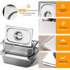 Rectangular 304 Stainless Steel Food Pan with Lid