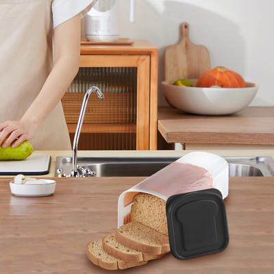 Bread Toast Storage Box with Airtight Lid Freshness Bread Storage Container