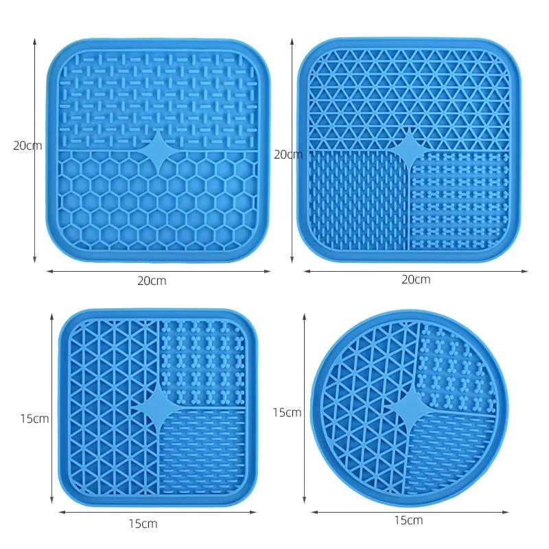 Mat For Pet Dogs Cats Slow Food Bowls With suction cup Feeding Food Bowl Silicone Dog Lick Pad Dog Slow Feeders Treat Dispensing