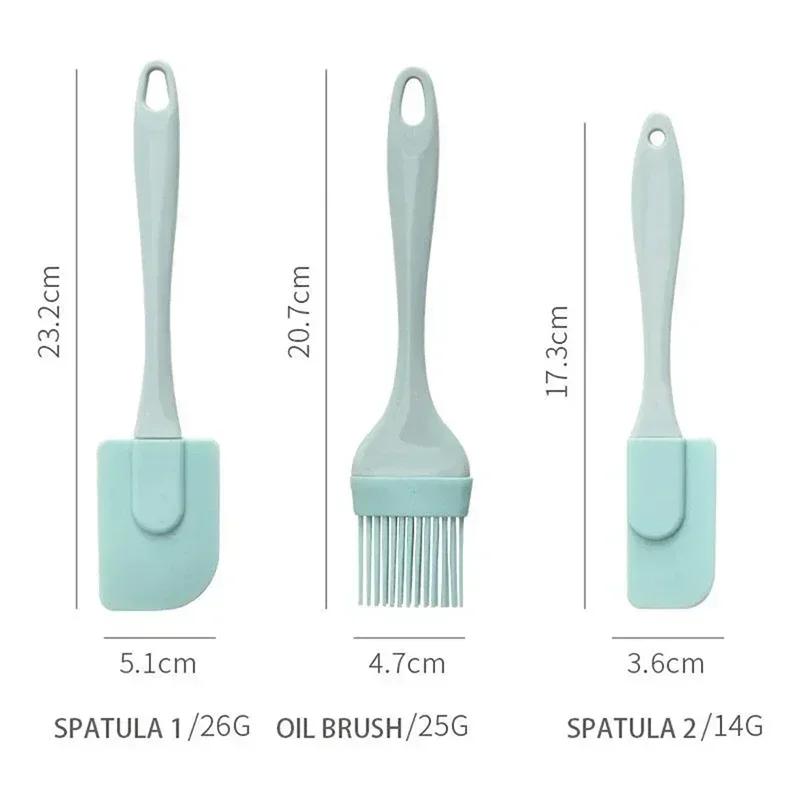 Silicone Spatula Cream Decor Baking Tool Cake Cutter Making Tools Spatulas For Kitchen Use Bread Scraper Handled Baking Scraper