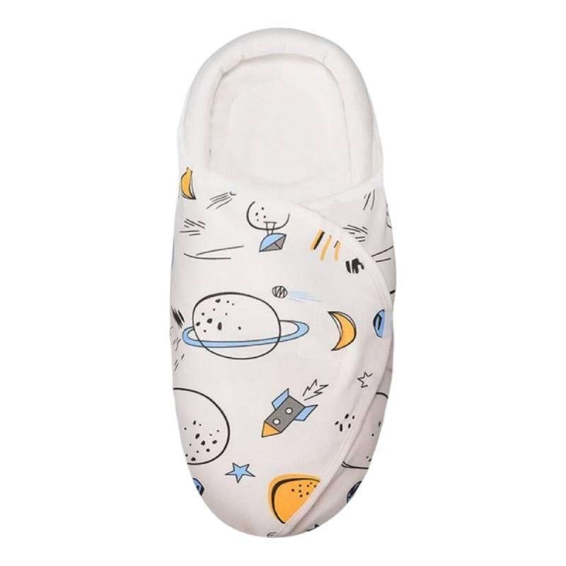 Babyschlafsack aus reiner Baumwolle mit Kopf- und Nackenschutz für Neugeborene, Dinosaurier-Print