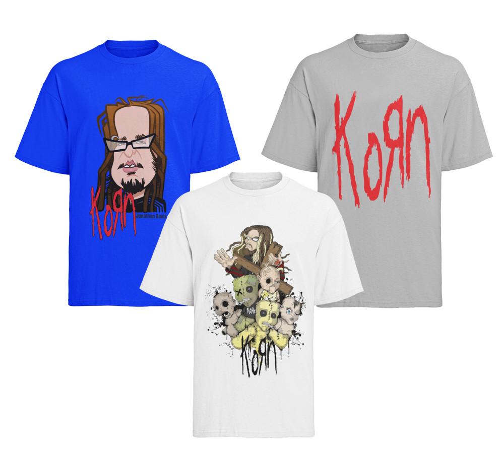 

Korn Stylized David Brian Bands Music Rock Grunge 80s Mens Organic T-Shirt S-XXXL L