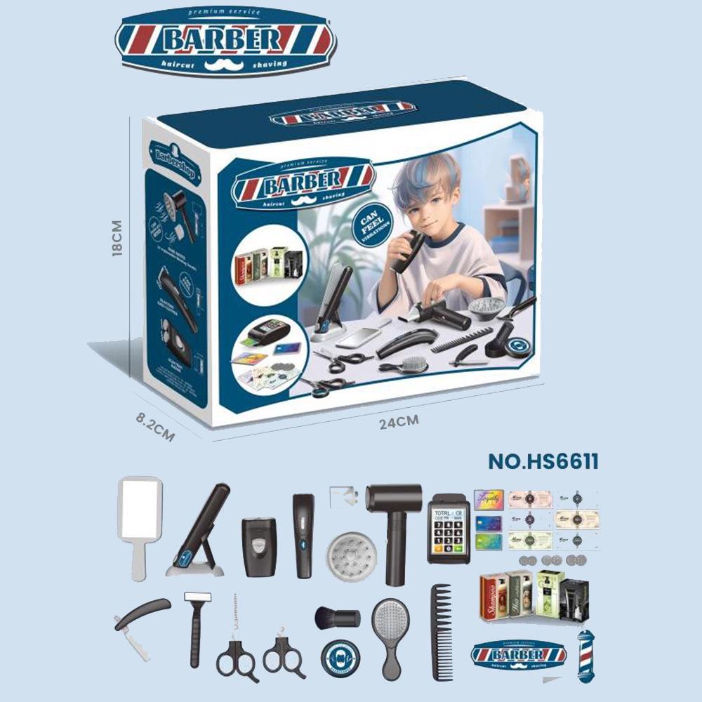

Детский игровой набор «Парикмахерская и бритье»: Фен, Туалетный столик и Инструменты для красоты