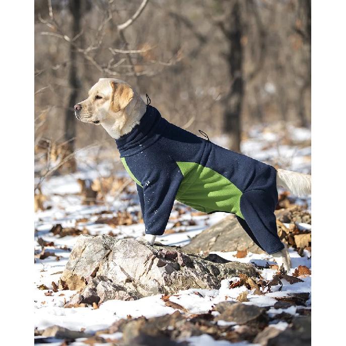 Winter-Overall für Hunde Rückenreißverschluss Warmes Fleece Hunde-Jumpsuit Verstellbar Winddicht Hundekleidung Haustiermantel für männliche weibliche Hunde