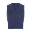 Womens Casual Plaid Knitted Tank Top  Knitwear Preppy Style V-Neck Vest Sweater