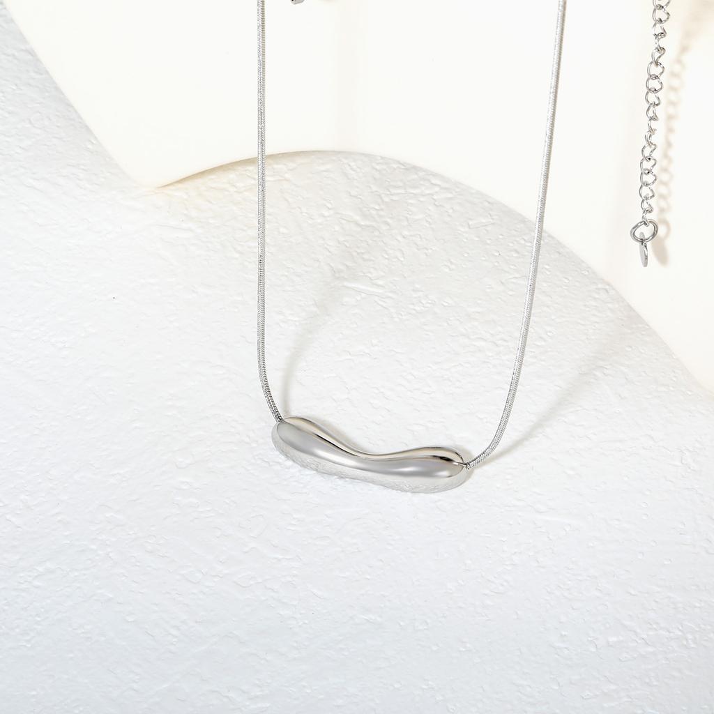 Minimalist Fashion Irregular Pendant Necklace Stainless Steel Daily Gentle Wear INS Jewelry for Girls Accessories Birthday Gift