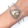 Rainforest Jasper Gemstone Ethnic Silver Jewelry Cuff Bracelets7''Adjustable