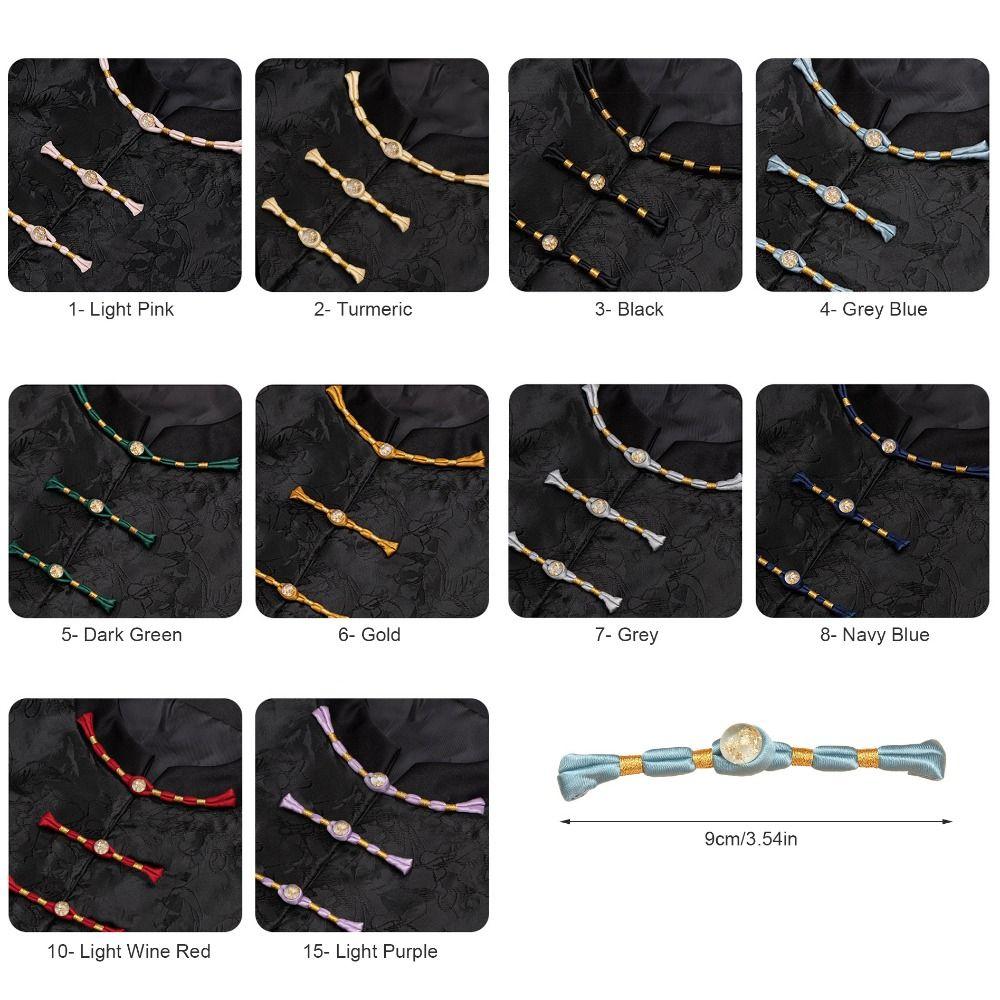 10Pcs Brilliant Colors Chinese Traditional Bead Button DIY Handmade Vintage Style Sewing Crafted Buttons Cheongsam Buttons