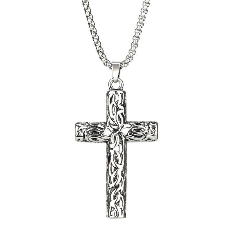 Titanium Artistic Steel Cross Pendant Necklace For Men And Women Perfect For Casual And Use Formal
