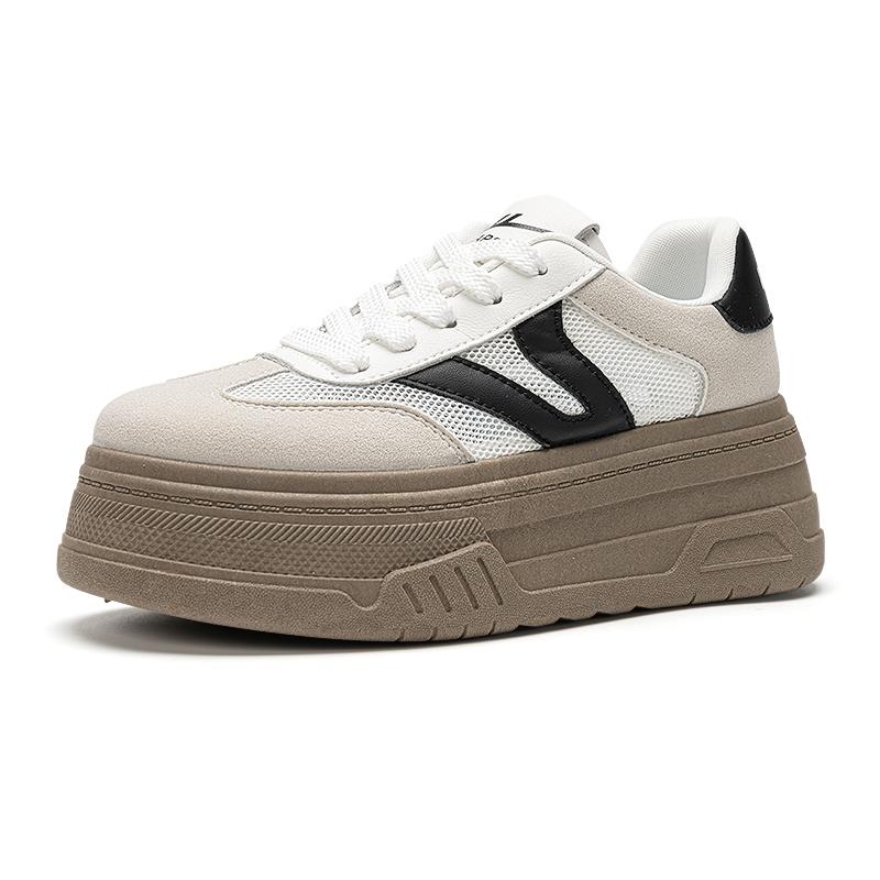 Warrior Spring Summer New Mesh Training Shoes Thin Thick Sole Increased Height Wear Resistant Breathable Non Slip Low Top Skate Shoes WXY(S)-6139