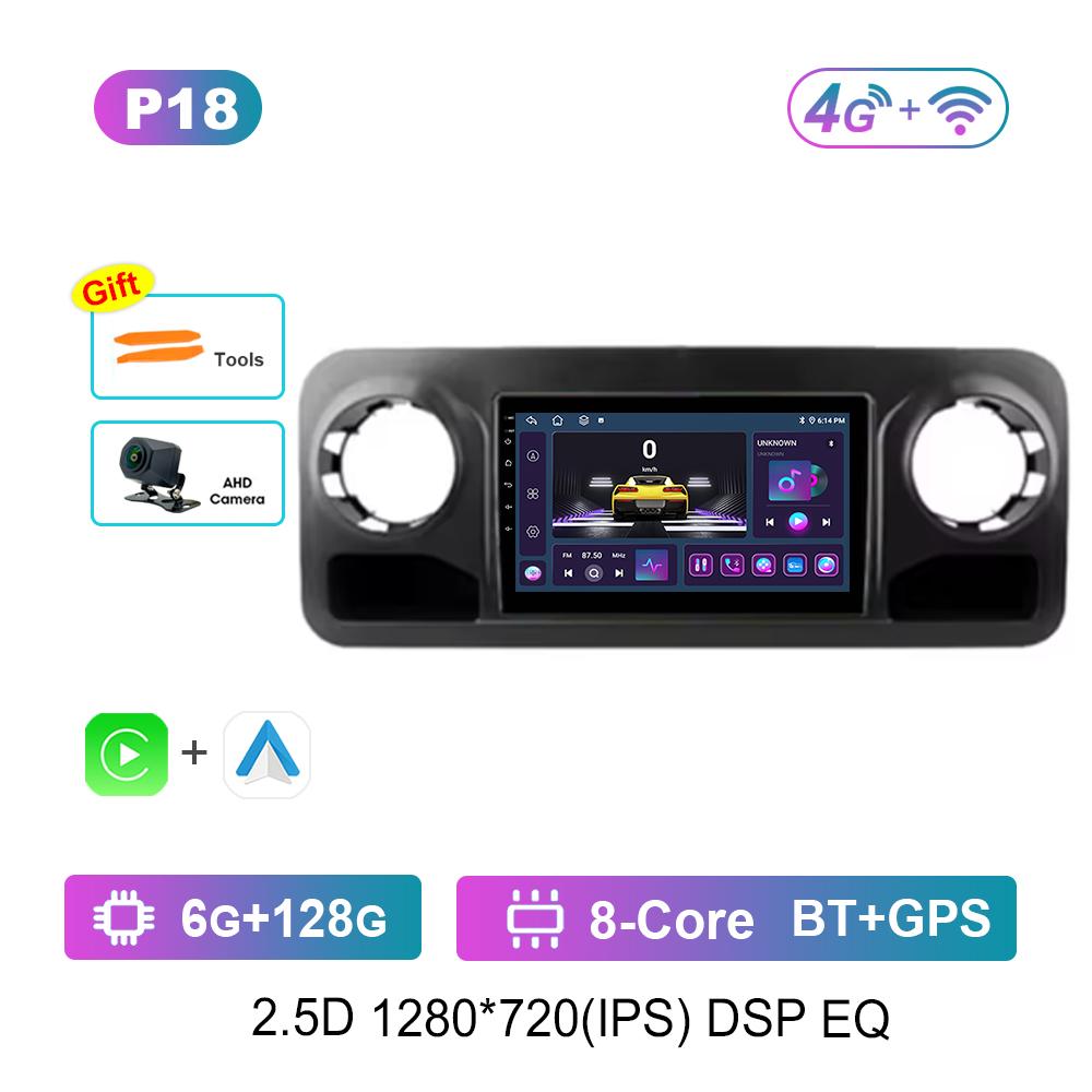 Android OS Carplay Car Radio Multimedia Player for Benz Sprinter 2018 - 2022 GPS Navi WiFi IPS Screen DSP Stereo 4G Auto Tools