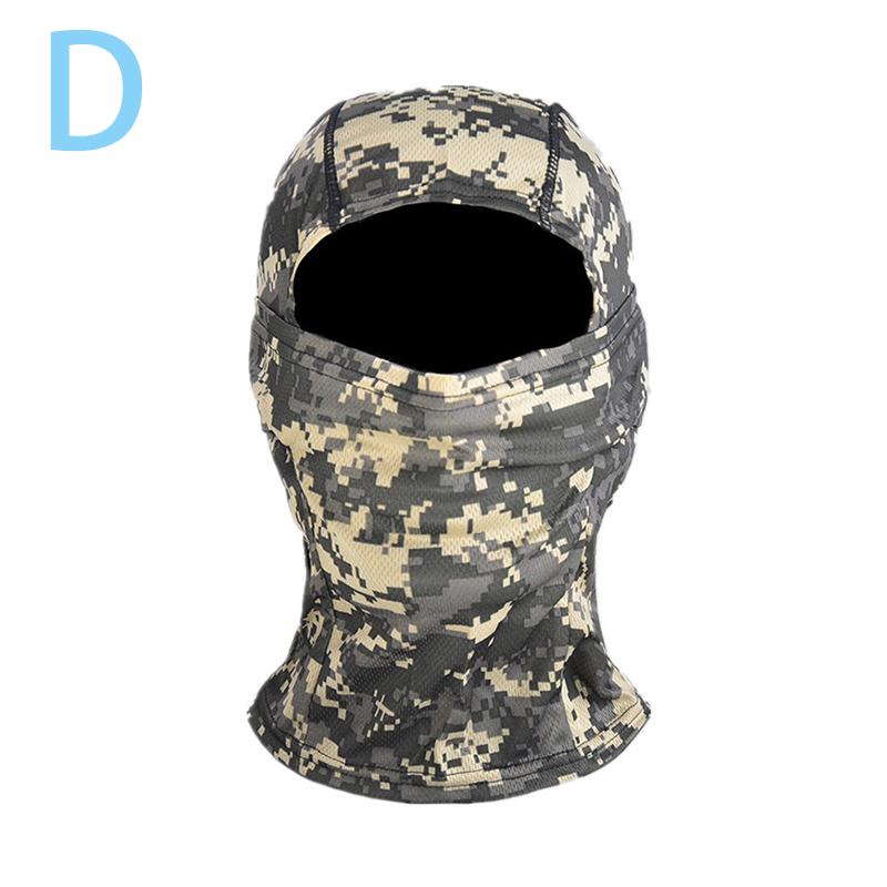 Taktická kukla Celoobličejová maska ​​Kryt Kryt Cyklistický Airsoft Myslivecká čepice Kamufláž Kukla Šála Lyžařská Cyklistická čepice