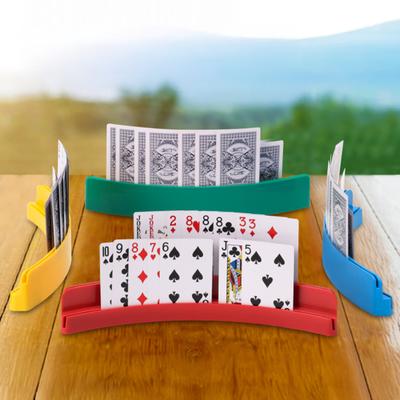 1 Sada Magnetický Držák na Pokerové Karty 3 Vrstvy Malé Ruce Děti Senioři Artritické Ruce Hands-Free Papírové Karty Stolní Stojan Stojan Podnos Rodinná Karetní Hra