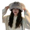 Fisherman Hat for Women Korean Version All Match Face Showing Small Basin Hat Thickened Warm Ear Protecting Cold Proof Plush Hat