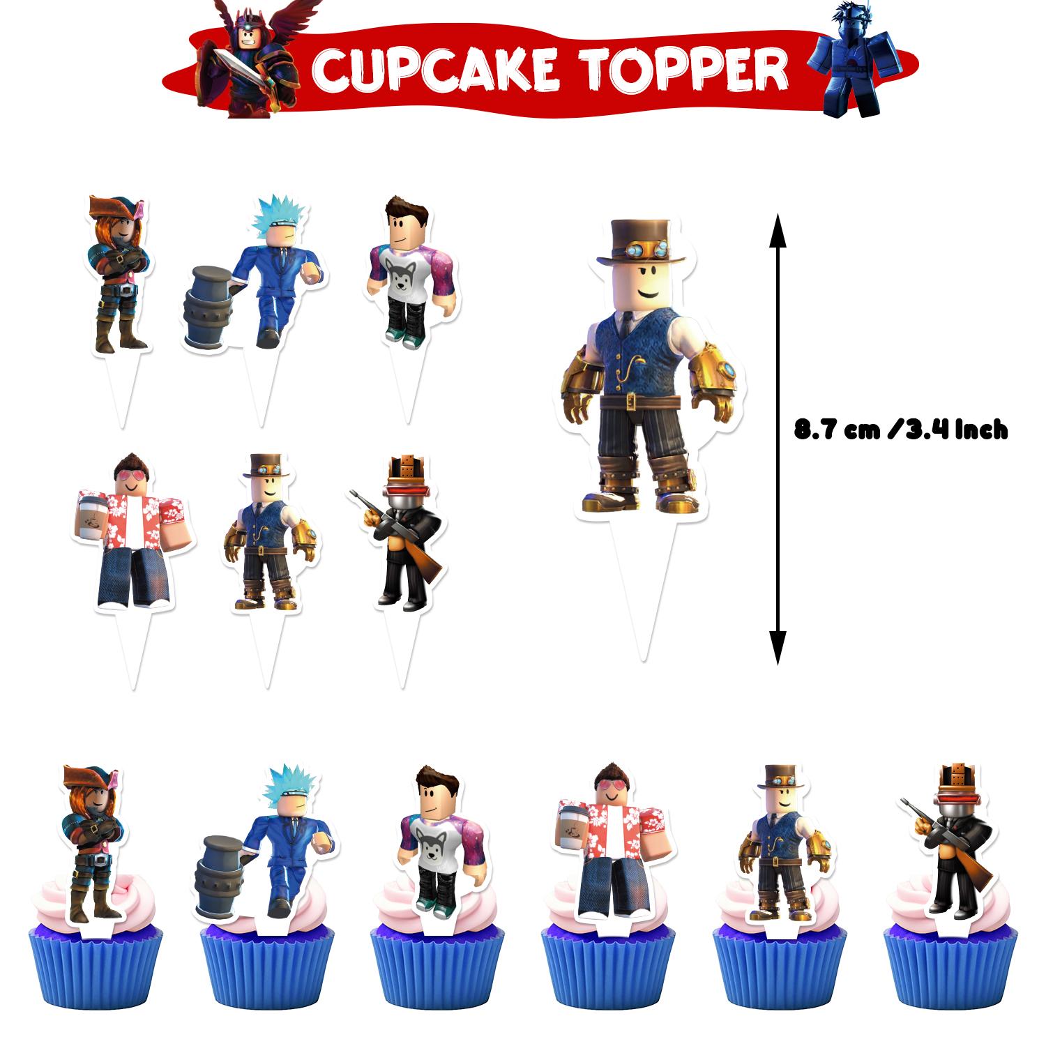 Roblox Décorations de Célébration d'Anniversaire Fournitures Roblox Fête de Célébration Bannière Jetable Nappe Support de Tasses Collection Douche de Bébé black