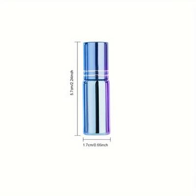 5ml Bright Colors Refillable Glass Essential Oil Roller Bottles With Metal Roller Ball for Fragrance Perfume