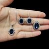 Fashion Sapphire Jewelry Set With Blue Rhinestone Decor For Women Spring