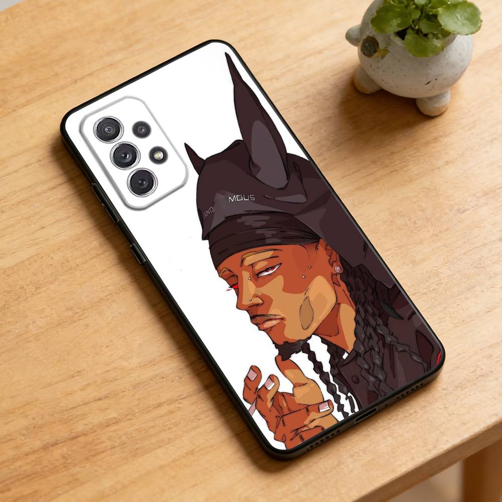 Singer P-Playboi C-Carti Phone Case For Samsung Galaxy A73,21,22,32,71,53,52,51,80,5G Soft Black Cover
