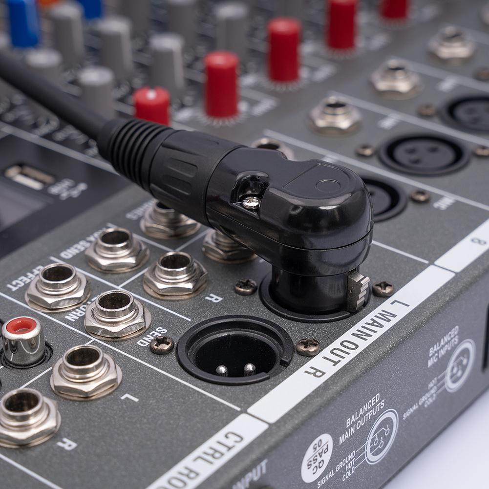 90 Degree XLR Female To Straight XLR Male 3-Pin Mic Connector 0.3/1/1.8M Elbow XLR Female To Straight XLR Male Audio CableGood product