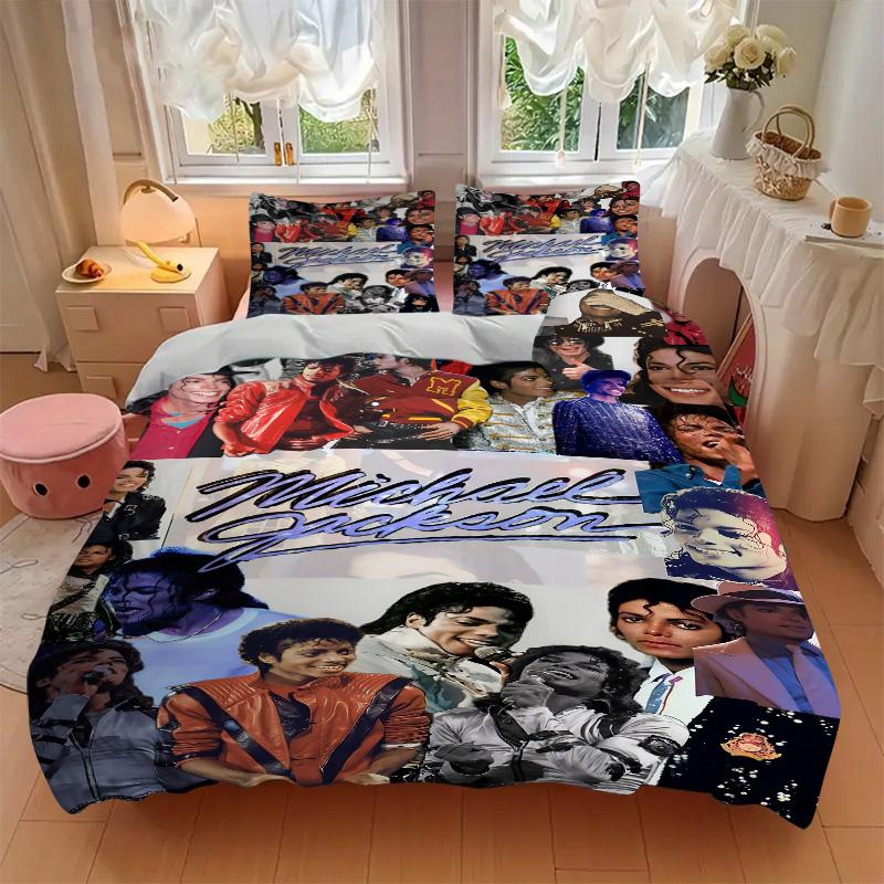 Michael Jackson Collage Print 3Pcs Bedding Setduvet Cover With 2 Bedropillowcase Home Birthday Gift