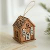 New Luminous Wooden House Christmas Pendants Creative New Year Xmas Tree Ornaments Gifts Hanging Ornament Christmas Decorations