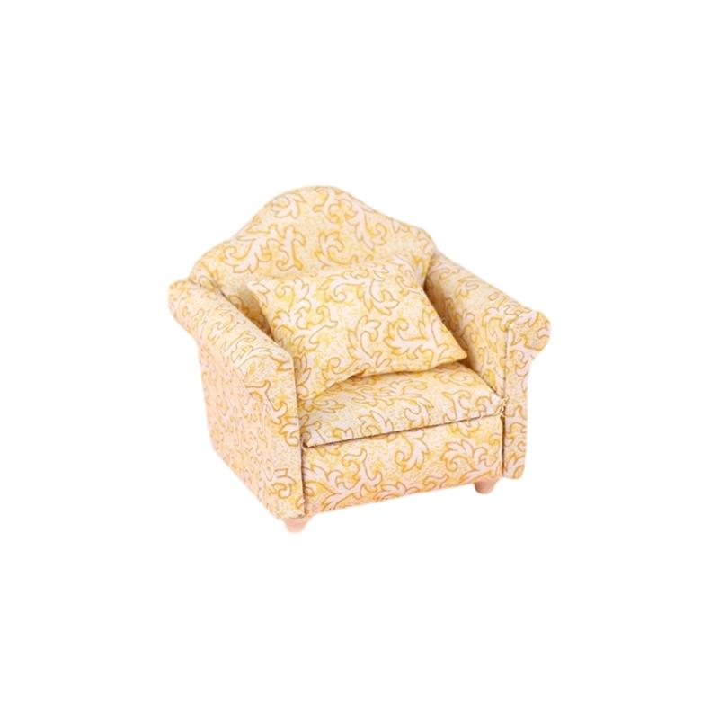 

Premium Miniature Twin Sofa For Toyhouse Decoration Tipping Design Exciting Colors Wood Medium