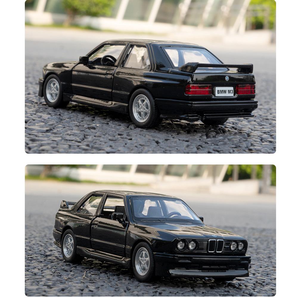 1:36 BMW M3 1987 Car Models Alloy Die-Casting Toys With 2 Doors Opened Pull Back Function Vehicle Toy For Kids Children's Gifts
