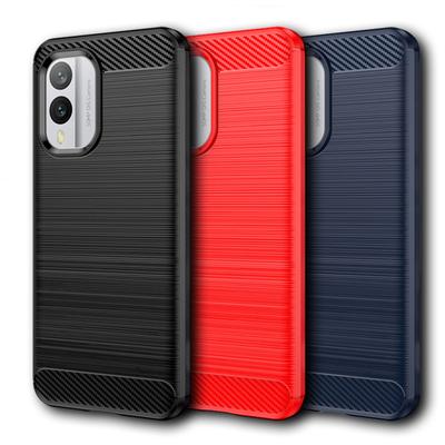 Nokia X30 Kılıfı Nokia X30 5G Kapağı 6.43 inç Karbon Fiber Darbeye Dayanıklı Silikon Koruyucu Tampon Nokia X30 Coque