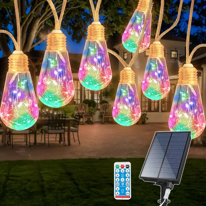 10/20/25 Bulbs Solar String Lights Shatterproof LED Solar String Light Outdoor Umbrella Lights with For Patio Waterproof Lights
