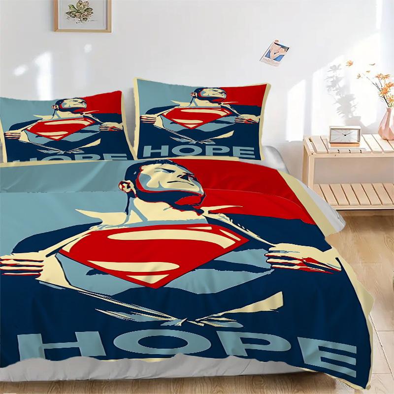 

3pcs Superman, Hope Duvet Cover Set (1 Duvet Cover + 2 Pillowcases, No Core) - Comfortable, And Breathable Bedroom Decoration yy251104015 135x200cm
