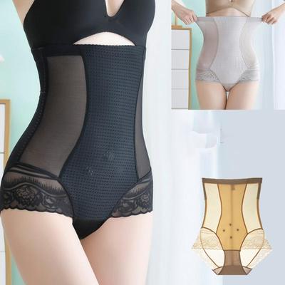 Lace Underwear 2 In 1 Shaping Shaper Underwear High Waist Flat Belly Panties Women's Seamless Elasticity Panties Breathable