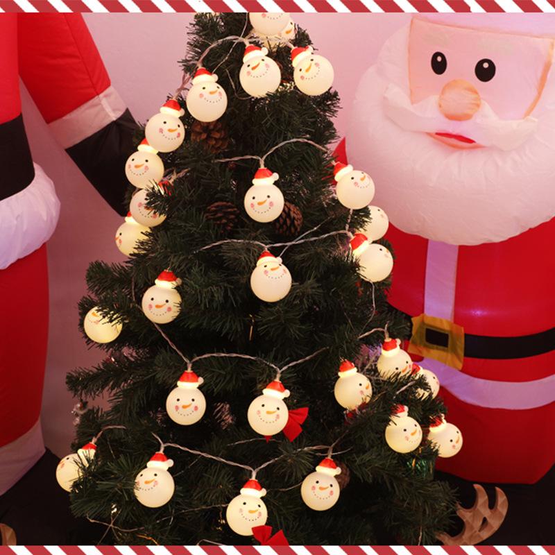 3M Vánoční dekorační světla Sněhulák Vločka Santa Claus Světelný řetěz Vánoční stromek Dekorační potřeby Lampion Přívěsek