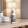 Wooden Bunnies Figurine Easter Rabbit Statue Indoor Easter Decoration Modern Art Spring Home Decors,Bunnies Sculpture