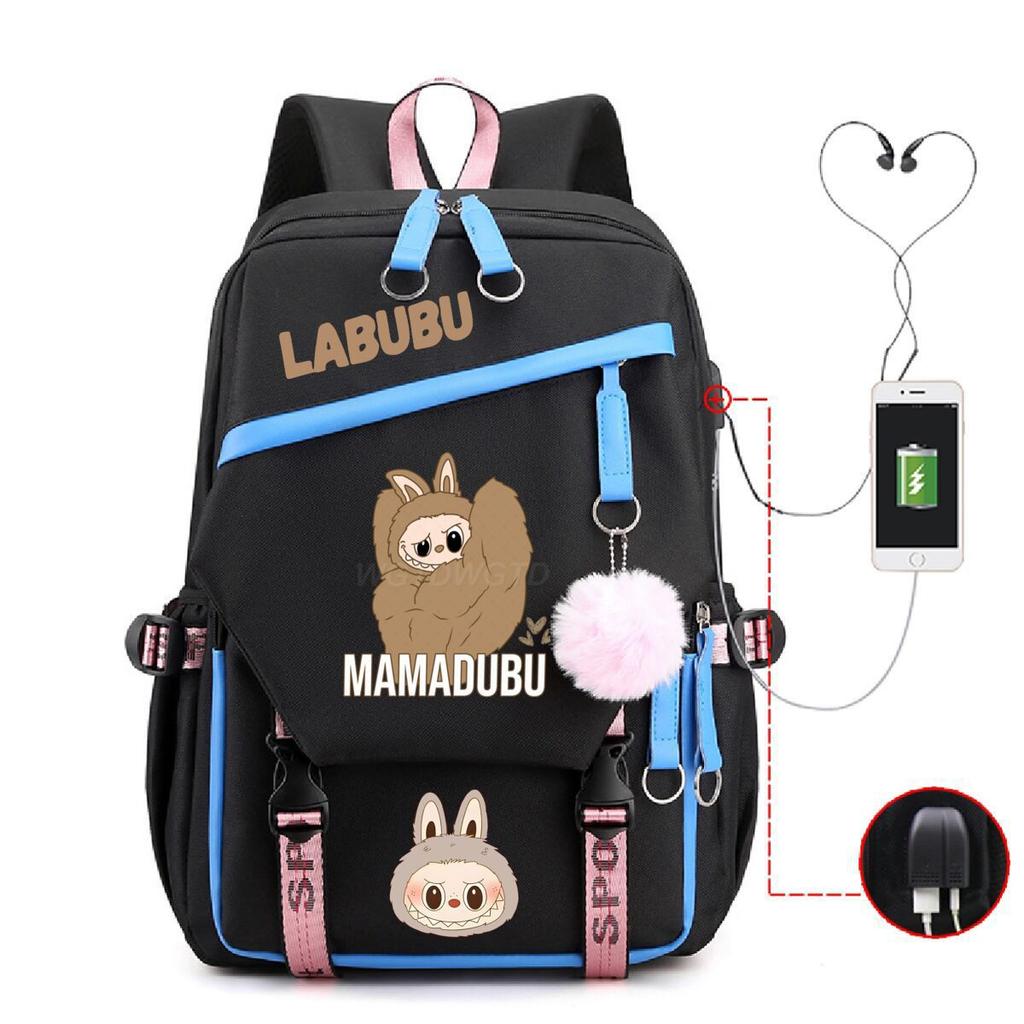 New Printed Junior High School Students Schoolbag Large-capacity Spine Backpack