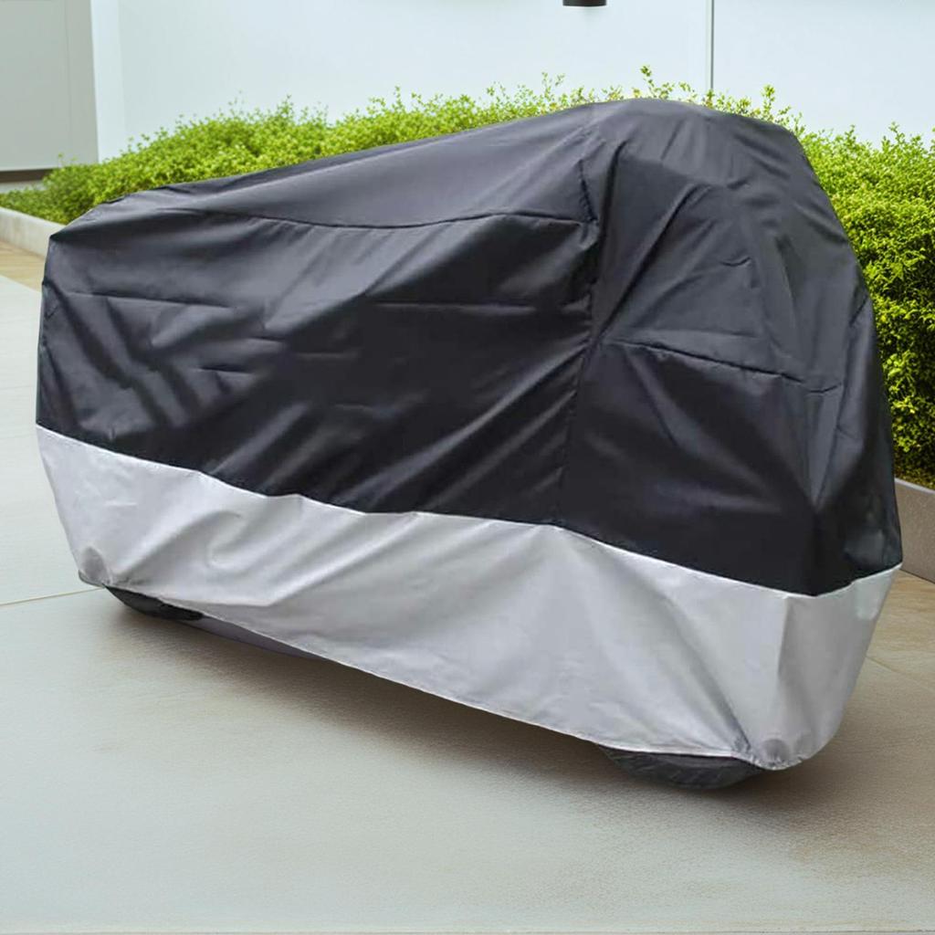 Motorcycle Cover Waterproof Outdoor Compact Waterproof Storage Cover All Season Windproof Storage Protector With Lock-Holes For