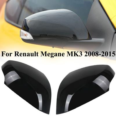 Glänzend schwarze Außenspiegelkappe für Renault Megane 3 MK3 III (2008–2015)