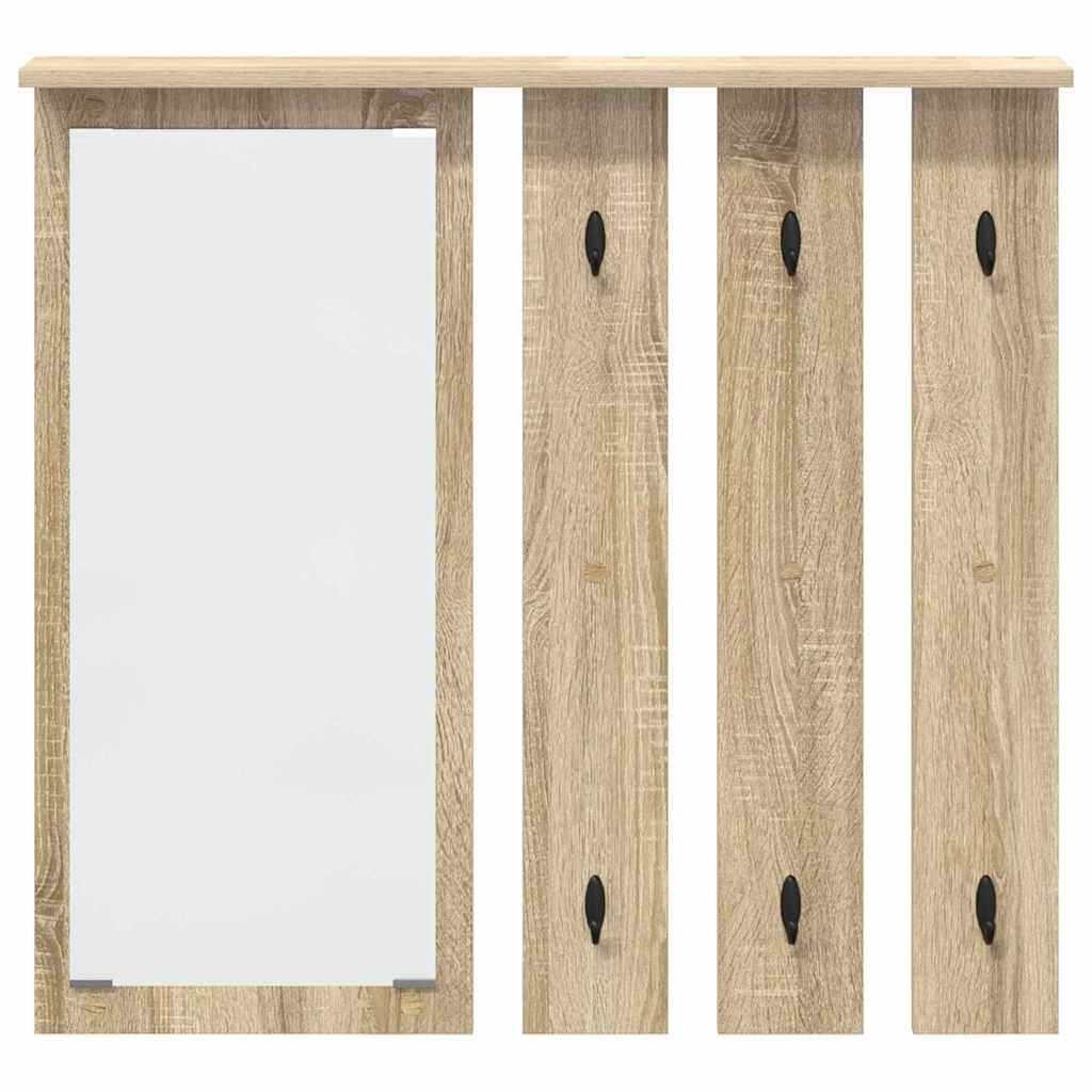 Wall Mounted Coat Rack in Sonoma Oak 84 x 10 x 80 cm