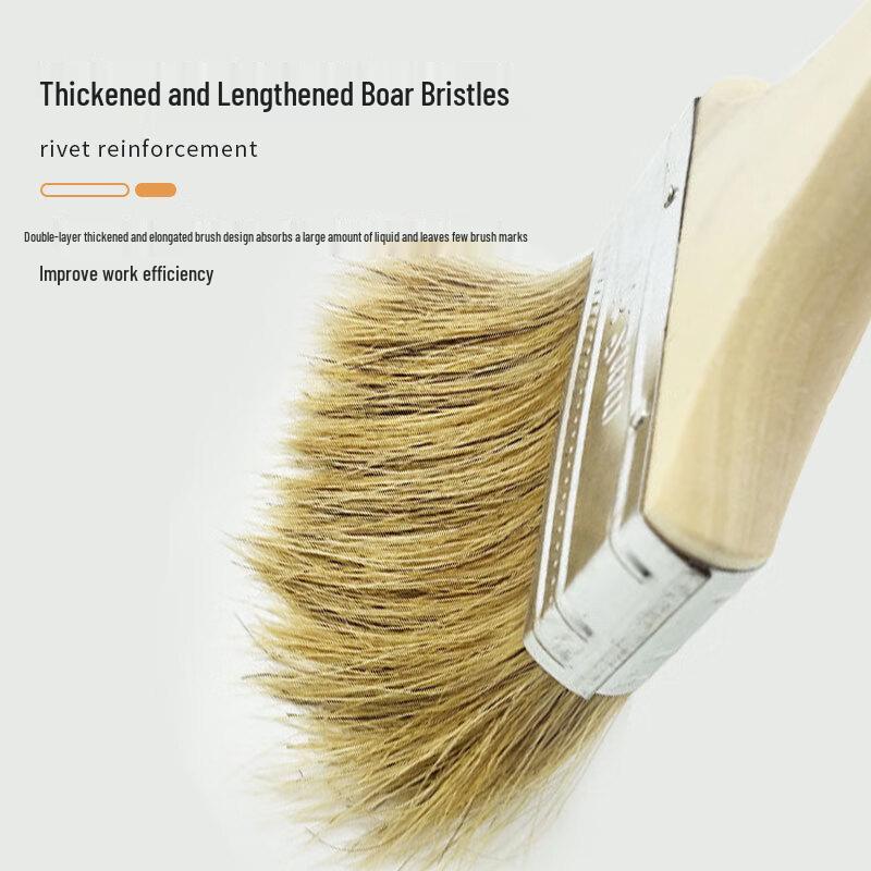 Fuxy Wood Handle Pig Bristle Brush Set