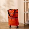 Folding Waterproof Oxford Cloth Shopping Bag with Trolley Wheels